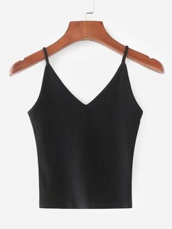 Solid Ribbed Cami Top